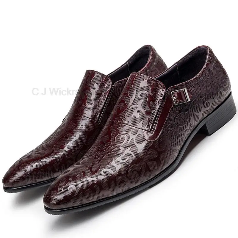 New Leather Casual Shoes Mens Summer One-Step Loafers Dress Wedding Genuine Leather Groom Wedding Men Italian Style Oxford Shoes