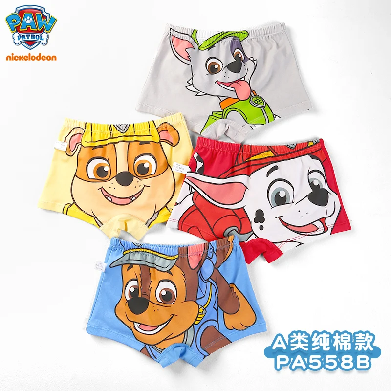 4Pcs/Lot 100% Genuine Paw Patrol Boys Underwears Cotton Children Panties Cartoon Kids Underpants Breathable Briefs for Boy