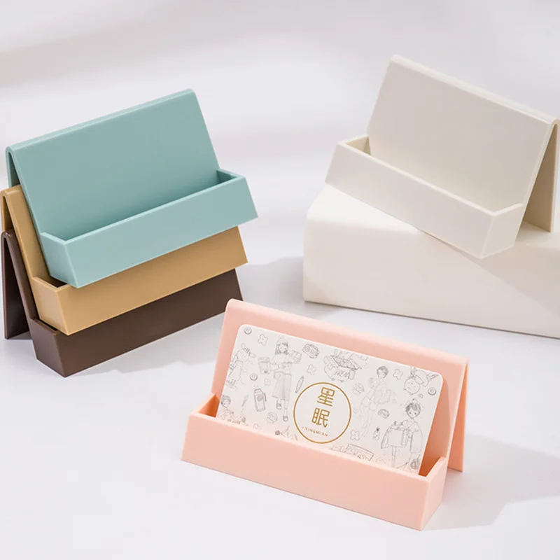 1 Pcs Creative Unique Women's Business Card Holder Desktop Card Storage Box Display Stand Business Exhibition Rack
