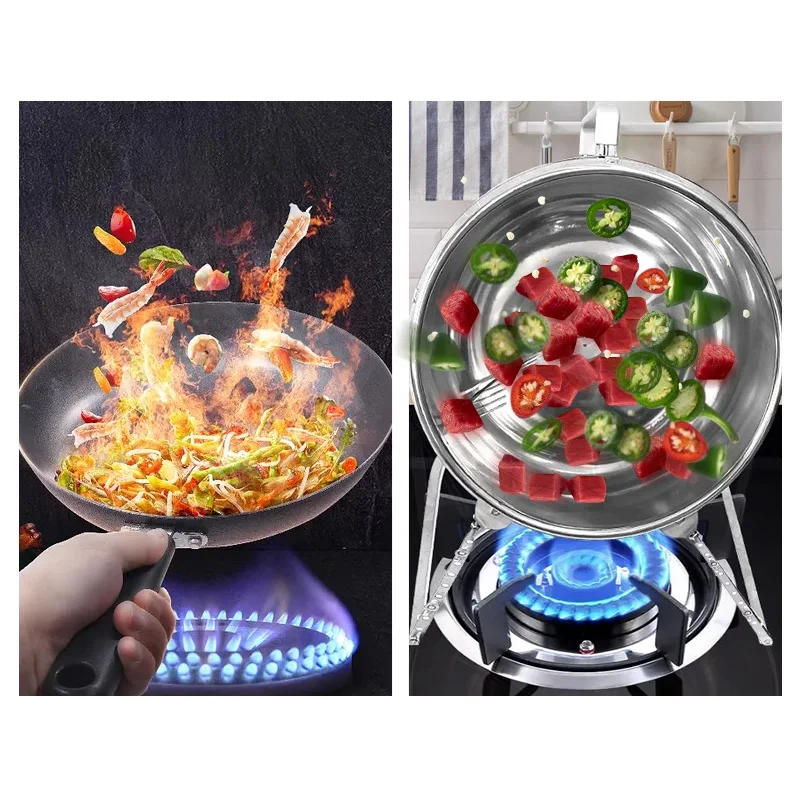 Stainless Steel Stir Fryer, Large Capacity Automatic Flipping and Cooking Machine, Home Outdoor Barbecue, Kitchen