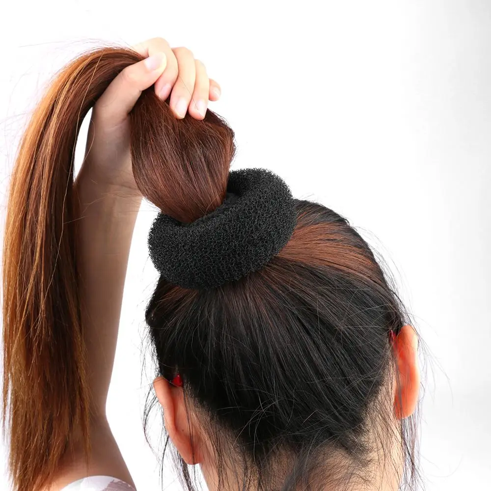 

Easy Big Ring Donut Magic Foam Sponge Female Women Hair Ring Korean Style Ponytail Holder Hairstyle Tools Bird's Nest Bun Maker