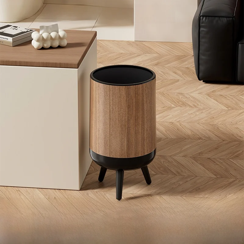 

Retro Kitchen Tra Can High Ba No Bending Large Capaci Covered Waste Paper Basket Living Room Decorative Garbage Bin