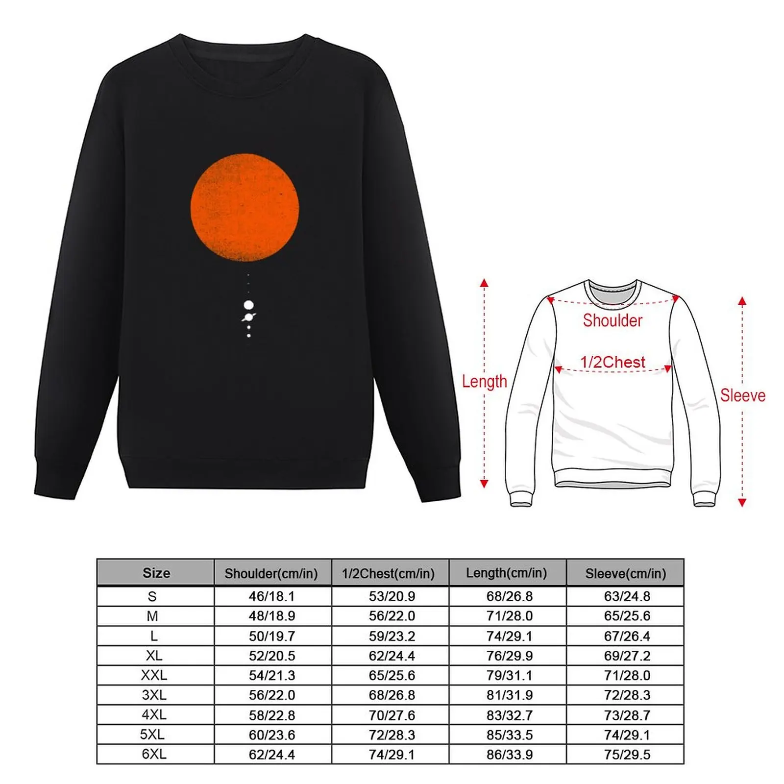 Minimal Solar System Sweatshirt autumn men's sweat-shirt set winter man sweatshirt