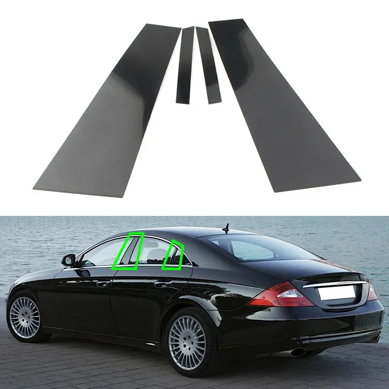 

For Mercedes CLS C219 2006-2011 Car Pillar Posts Door Window Trim Cover Panel Stickers Styling Accessories Exterior Parts