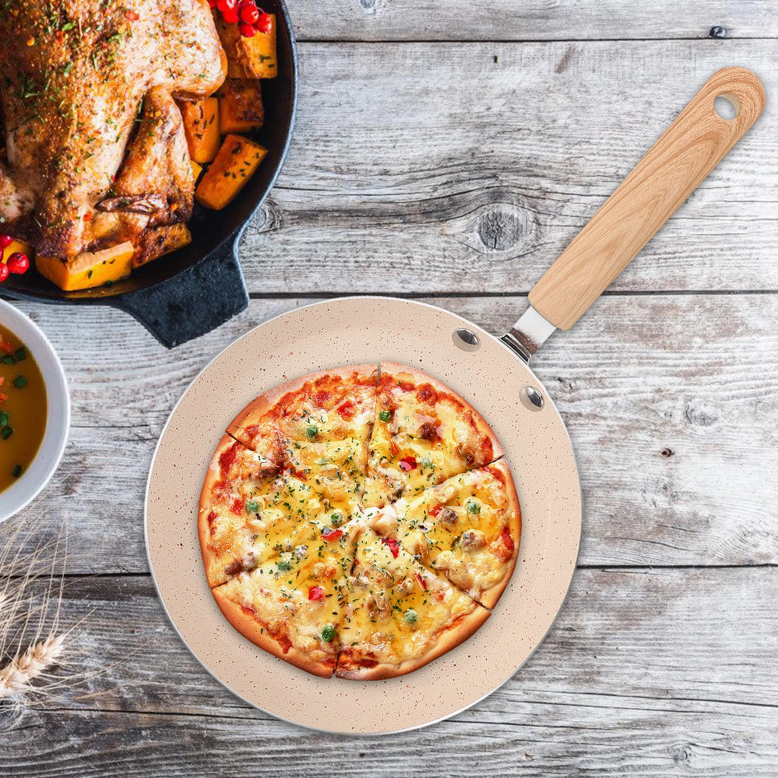 

Nonstick Frying Pan 28Cm Flat Pancake Griddle Egg Skillet For Breakfast Crepe Tortilla Cooking Kitchen Pan