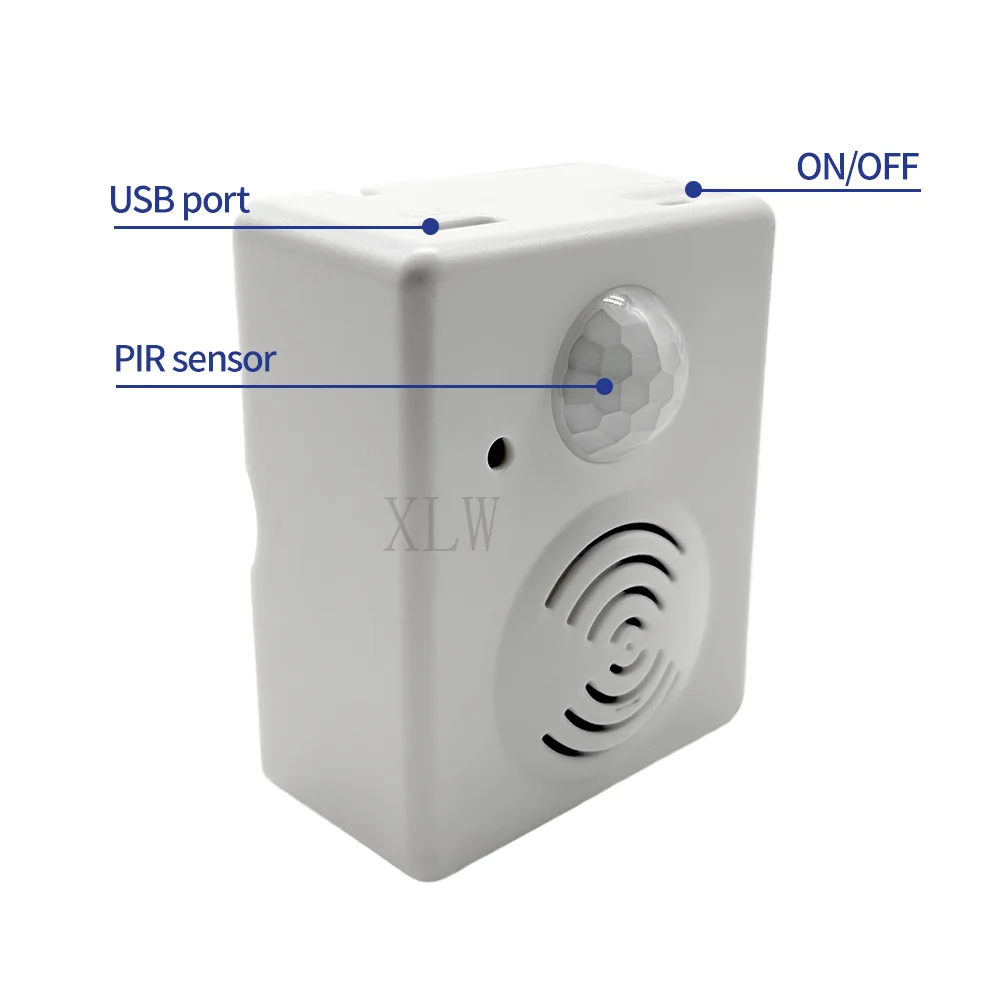 Voice Alarm PIR Infrared Sensor 4M Download Human Body Induction Motion Detection Reminder Player DIY Audio for Welcome Doorbell