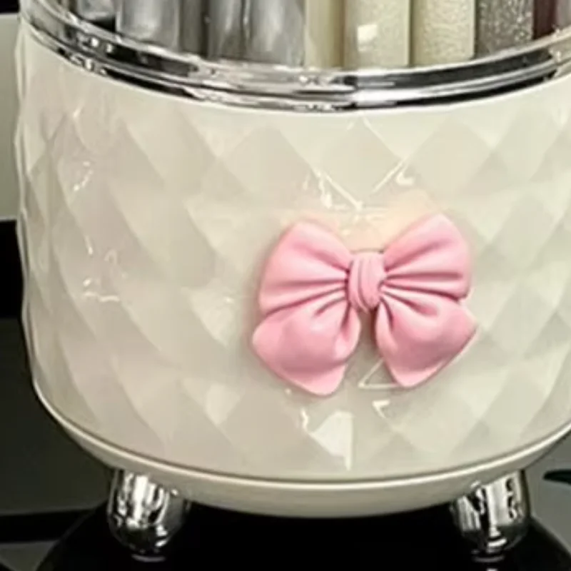 

Makeup Sponge Storage Container Makeup Brush Storage Box with Rotating Grid Design Capacity Cosmetic Organizer Bin Bedroom