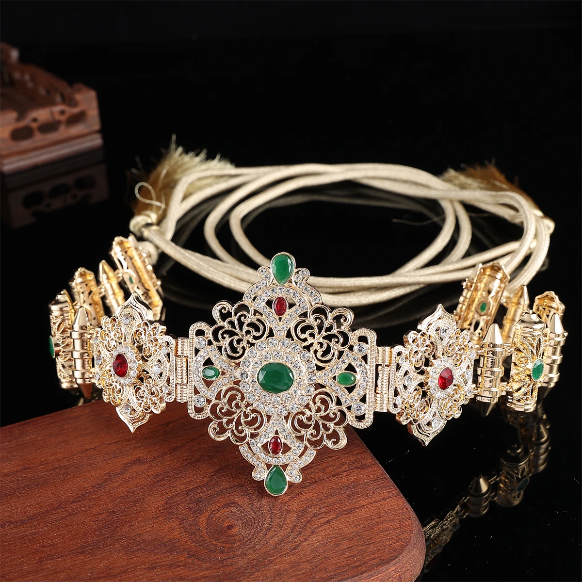 Marok kanis cher Stil Ausschnitt Muster Seil Taille Kette Braut Hochzeit Dekoration Schmuck Gürtel verstellbare Länge Party Urlaub exklusiv