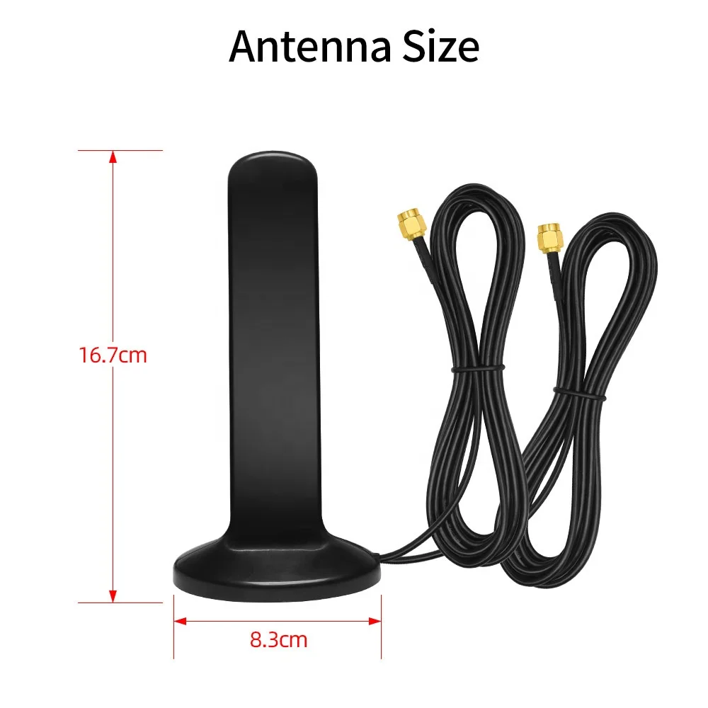 600-6000Mhz 5G Antenna 12dBi Sailboat Shape Double Outlet Cable Magnetic Sucker Aerial for ZTE CPE Huawei WIFI Router Modem