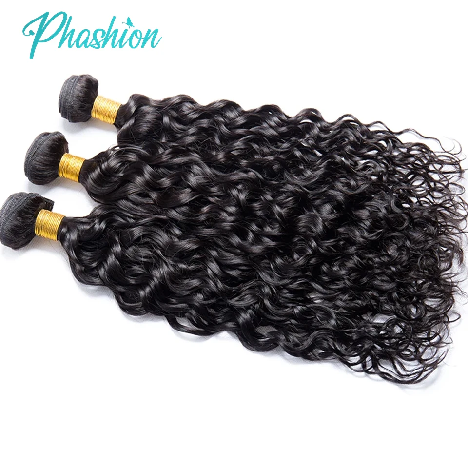 Phashion Water Human Hair Bundles 1/3 Pcs/Lot 30 32 Inch 100% Remy Hair Extensions For Black Women Brazilian Weave On Sale 10A