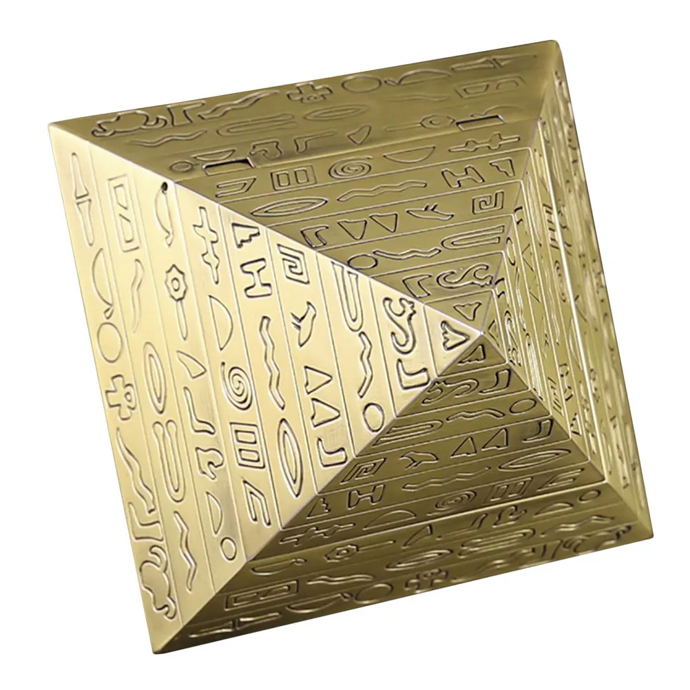 

Пирамидальная пепельница в стиле ретро, металлический декор для рабочего стола для офиса и дома, антивозрастная пепельница, винтажный креативный домашний поднос в египетском стиле