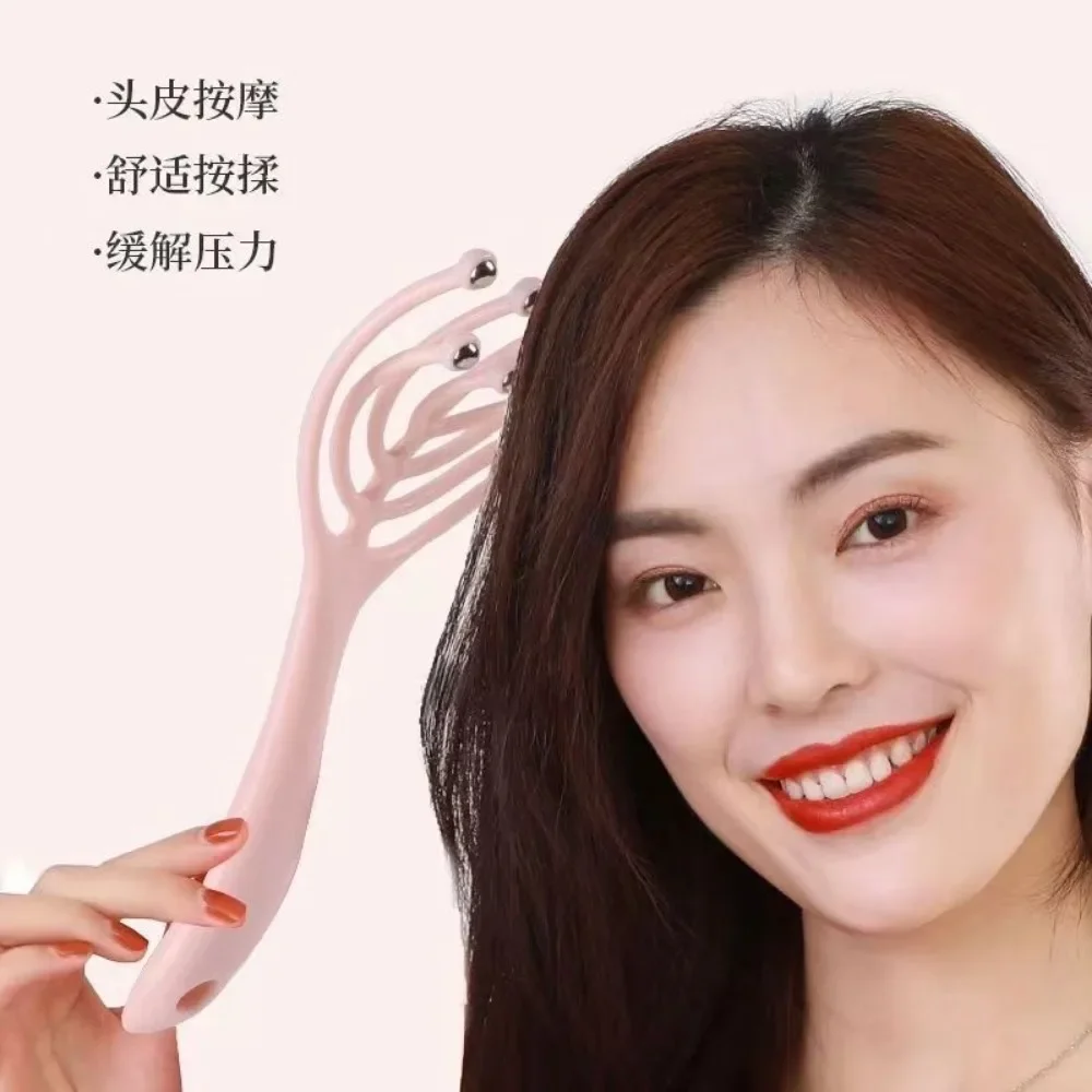 Portable Nine-claw Head Massager Meridian Brush Scratch Head Artifact Manual Head Itch Scratch Scalp Neck Ball Comb Roller