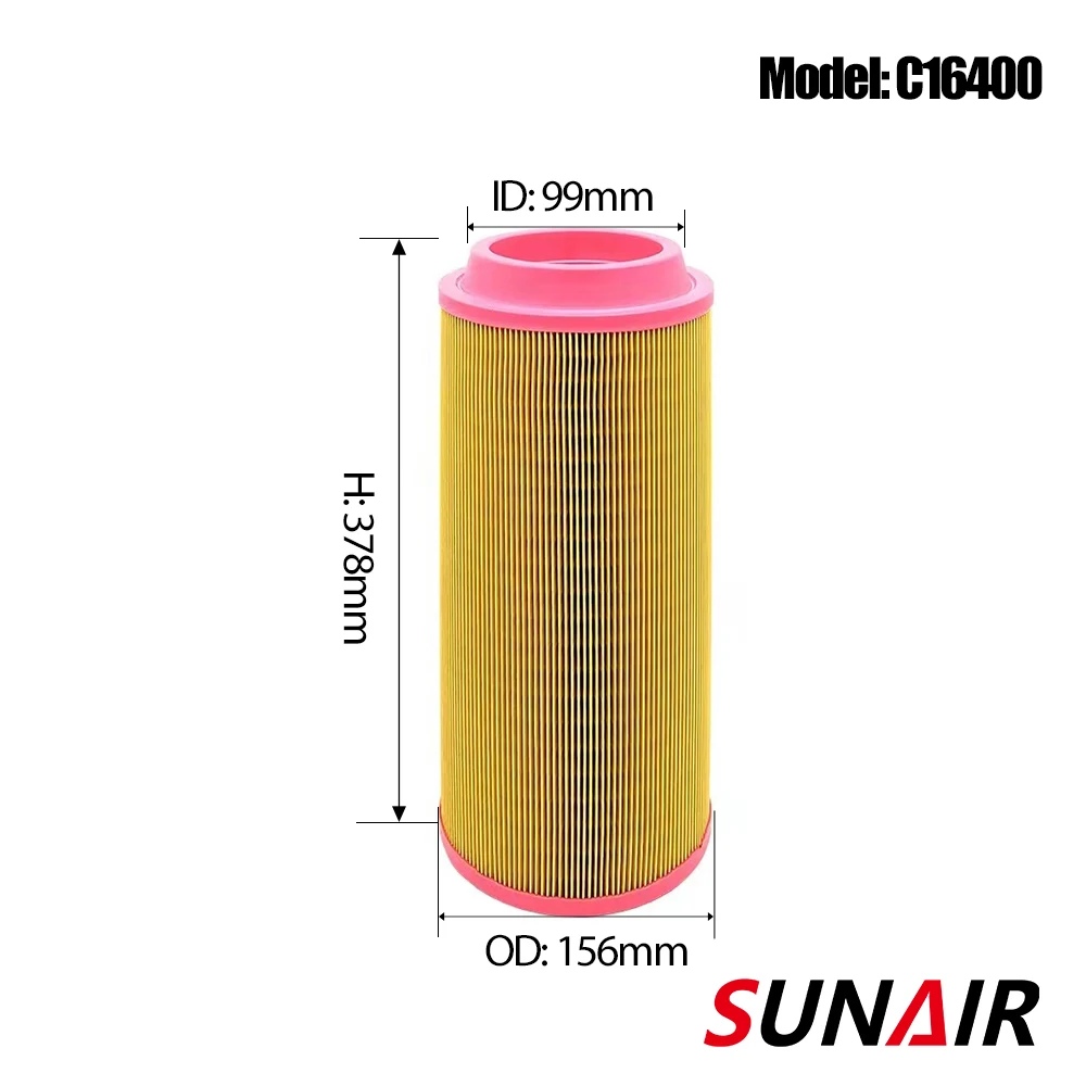 Screw Compressor 37kW Maintenance Accessories Air Filter C16400 Filter Element