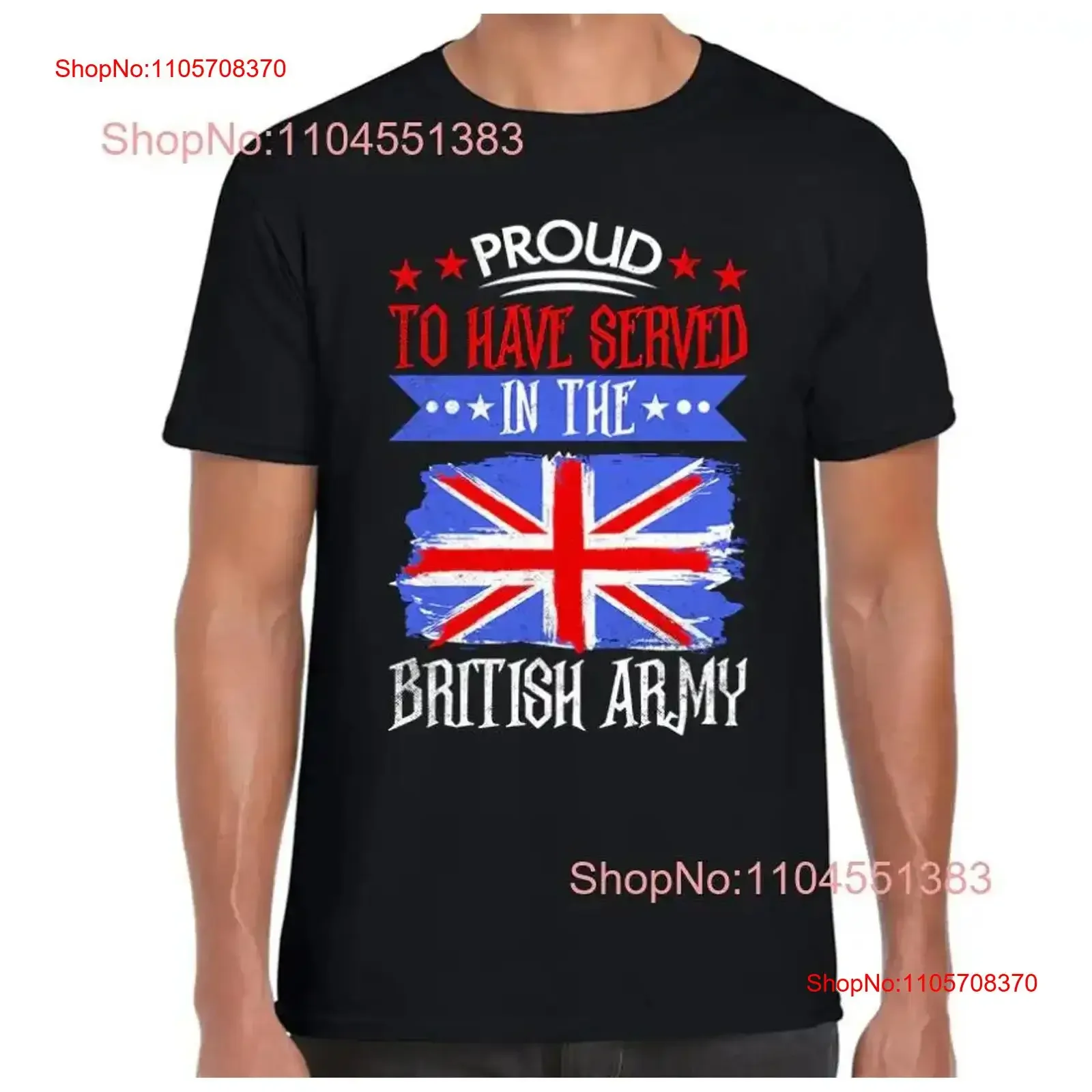 British Army T Shirt Proud to Have Served in The Tops vintage Washed Stylish homme graphic Breathable Versatile