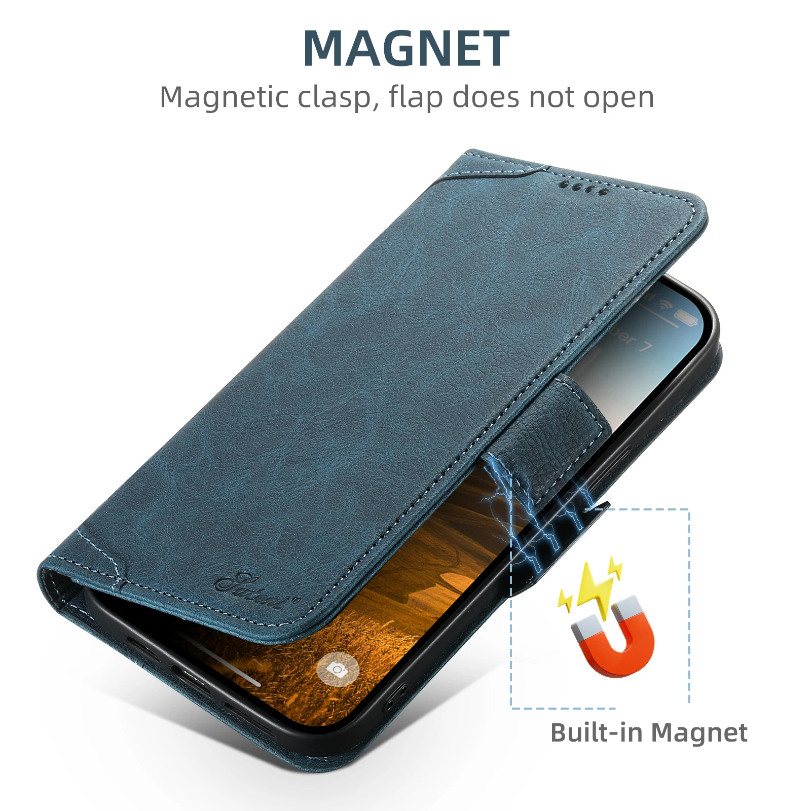 Kartenhalter-Brieftasche Flip-Cover Handyhülle Kompatibel mit Magnetischem Kabellosen Laden für iPhone 18 Pro Max 17 Air 16 Plus 15 14 – Detail 19