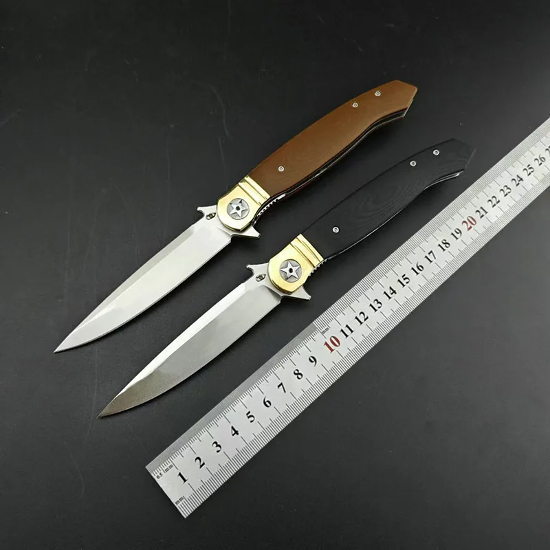 

New Pocket Folding Knife D2 Blade G10 Handle Camping Survial Outdoor Hunting Tactical Utility Fruit Kitchen Knives EDC Multitool