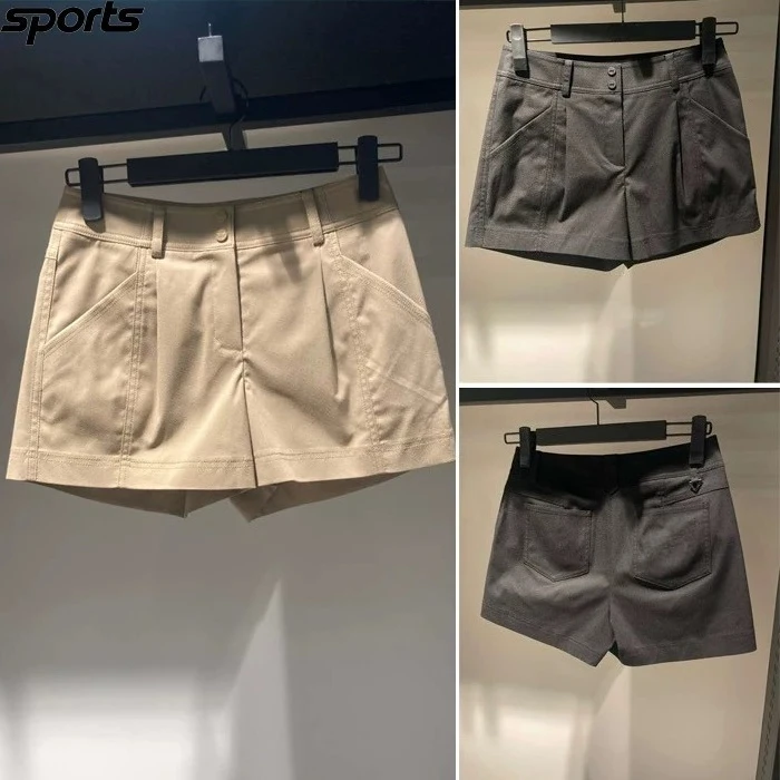 2026 Spring New Korean Women Golf Shorts Quick Dry Straight Fit 4-Point Pants Fashion Versatile Outdoor Sports Casual Bottoms