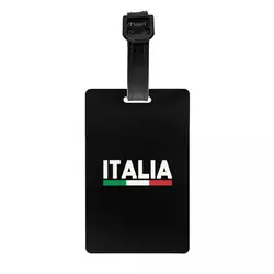 Custom Flag Of Italy Luggage Tag With Name Card Italian Patriotic Privacy Cover ID Label for Travel Bag Suitcase