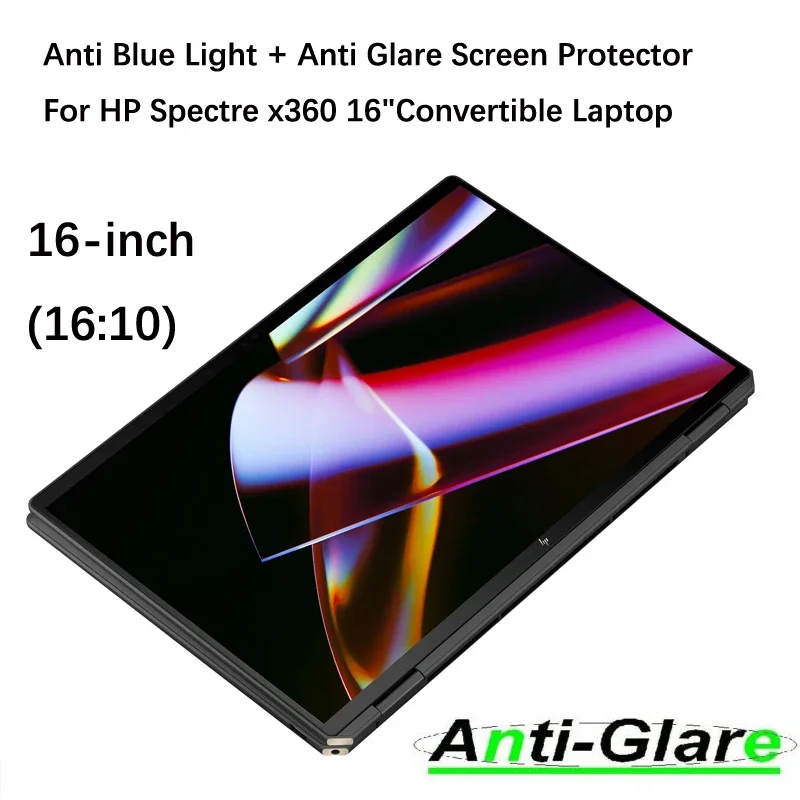 2 protectores de pantalla antideslumbrantes para HP Spectre x360 16-aa0000na 16-aa0001na 16-aa0004na 16-aa0007na Convertible Laptop 16" 16:10