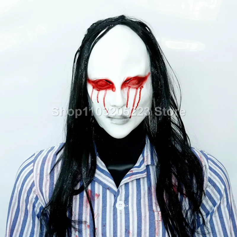 

Witch, Witch Ghost Face Mask, Full Face Halloween Horror Bride, Horror Woman, Horror Prop, Bloody Evil Trick Toy