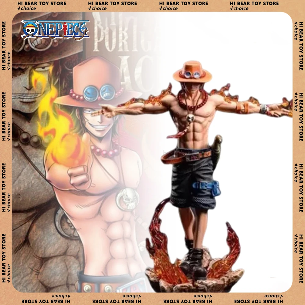 

Фигурки One Piece Ace, аниме фигурки Portgas D Ace, экшн-фигурки Gk, 28 см, из ПВХ с искусственными элементами, статуя, модель, Декор, игрушки, подарок