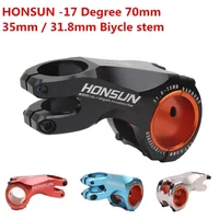 HONSUN-vástago ultraligero de aleación de aluminio 7075 para bicicleta de montaña y carretera, piezas de bicicleta de carreras, 17 grados, 70mm, XC, 35/31mm