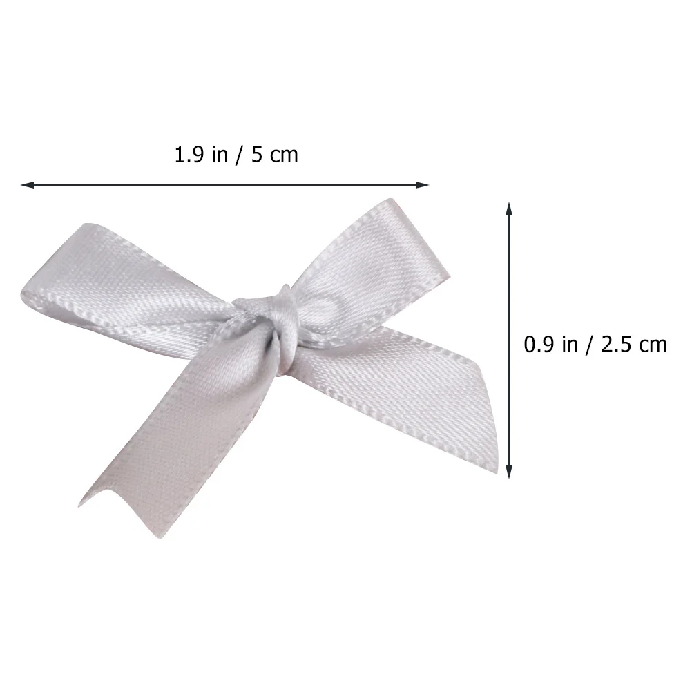 

100 Pcs Colorful Bows Small for Crafts Mini Decoration Decorations Ornament Satin Ribbon Bowknots Tiny Polyester Holiday