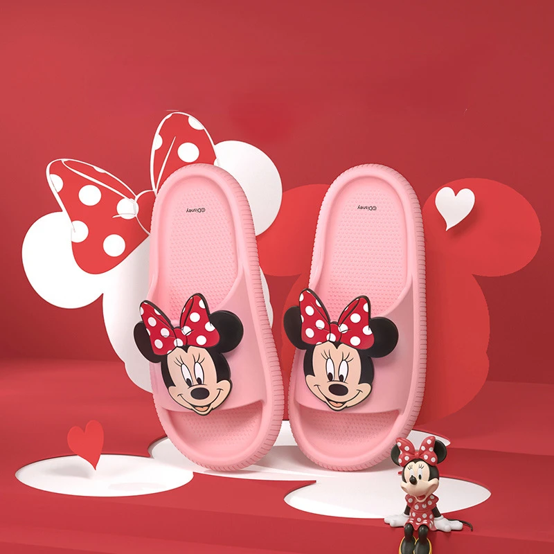 

New Summer Children Sandals Kids Cartoon Minnie Toddler Boys Girls Soft Sole Shoes Anti-Slip Slippers Wearable in all seasons