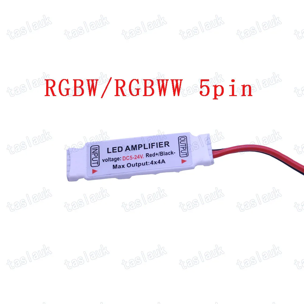 Led Mini RGBW RGBWW RGBCCT Amplifier 5Pin 6 pin wire DC5-24V 4CH x 4A for 5050 2835 RGBW LED Strip Light RGBW RGBWW ,5x3a 3x4a