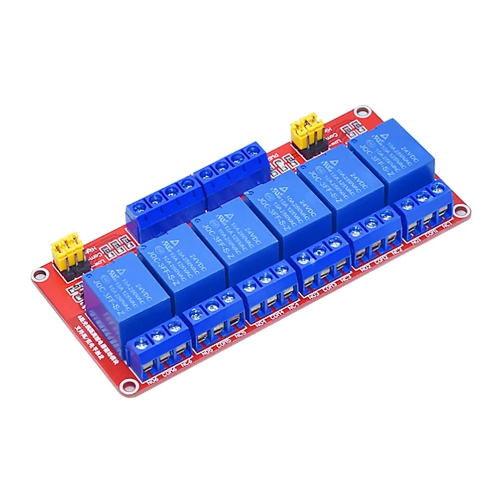 1 2 6 4 8 Channel 5V 12V 24V Relay Module Board Shield with Optocoupler Support High and Low Level Trigger for Arduino