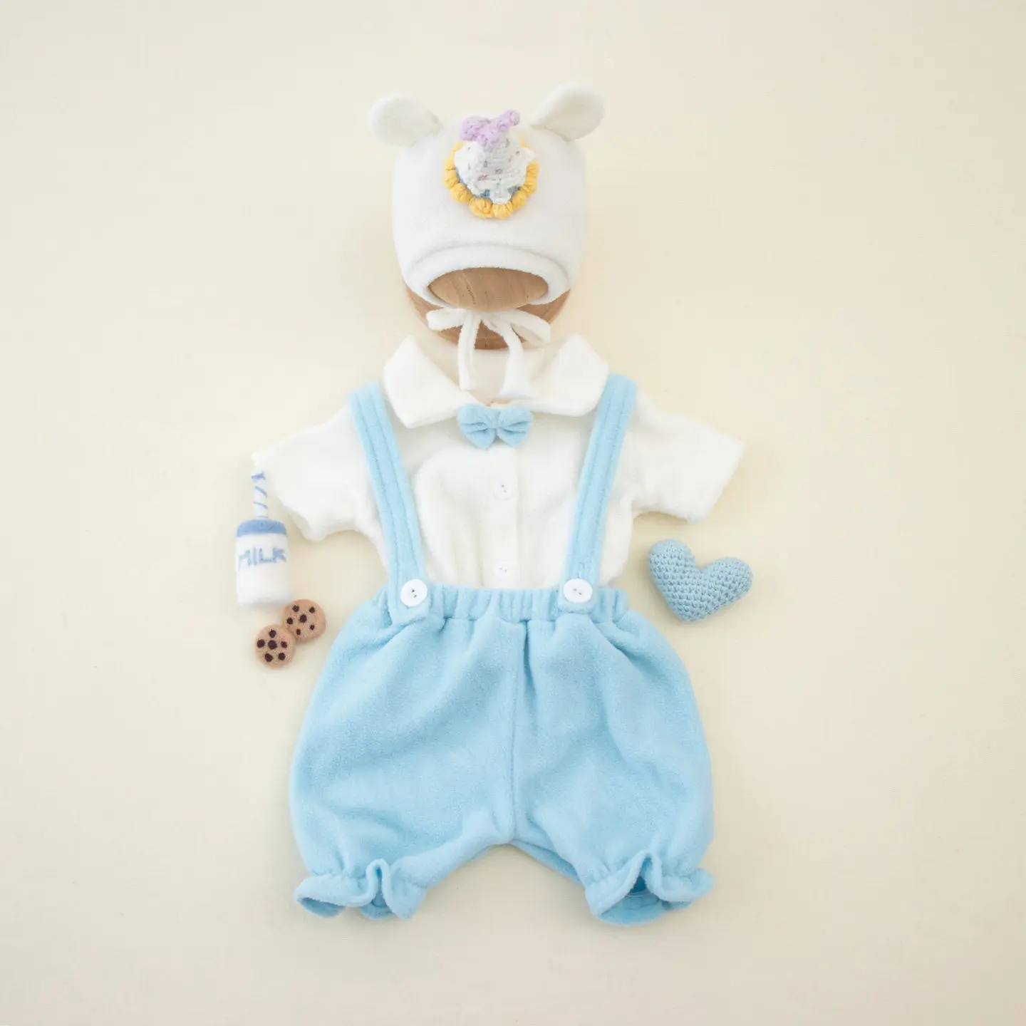 newborn-photography-props-baby-photoshoot-clothing-sky-blue-photo-costume-with-hat-set-for-studio-photo-shooting-accessorries