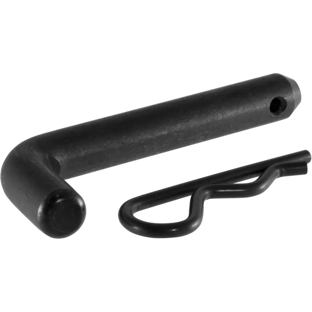 Pasador y clip de enganche de remolque de 5/8 de pulgada de diámetro, se adapta al receptor de 2 pulgadas, acabado negro para un remolque seguro