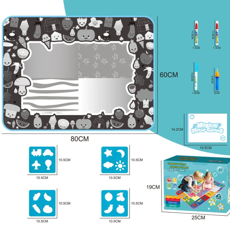 Magic Water Canvas Toy Can Be Clear Water Painting Drawing Board Magic Color Graffiti Blanket Water Painting Book Children's Toy