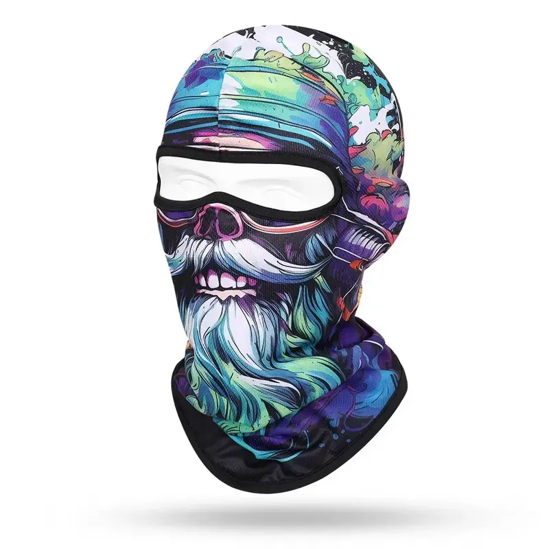 Quick-dry Motorcycle Balaclava Beard Old Men Full Face Cap Biker Skull Masks Motorbike Helmet Hat Cycling Neck Face Protection - Image 8