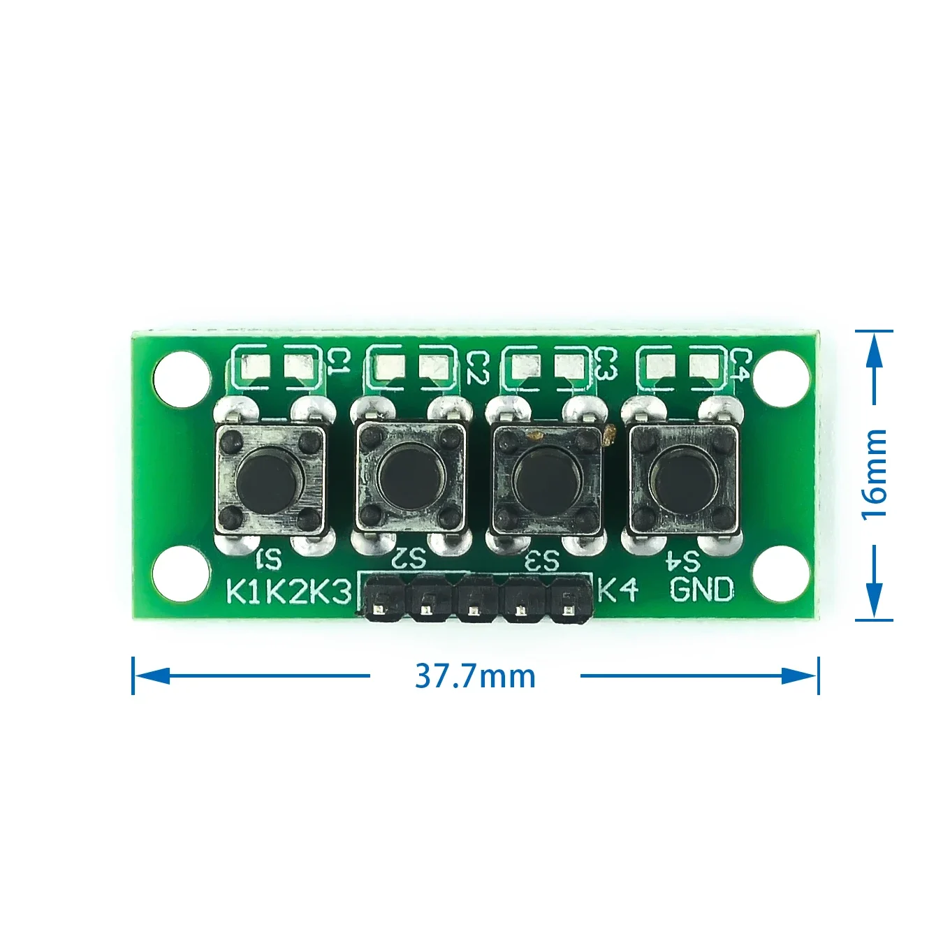 ของตกแต่งงานปาร์ตี้แป้นปุ่มกดแบบอิสระ1x4โมดูลคีย์บอร์ด MCU สำหรับ Arduino การออกแบบชั้นเรียนของนักเรียนโครงการรับปริญญาการทดลอง