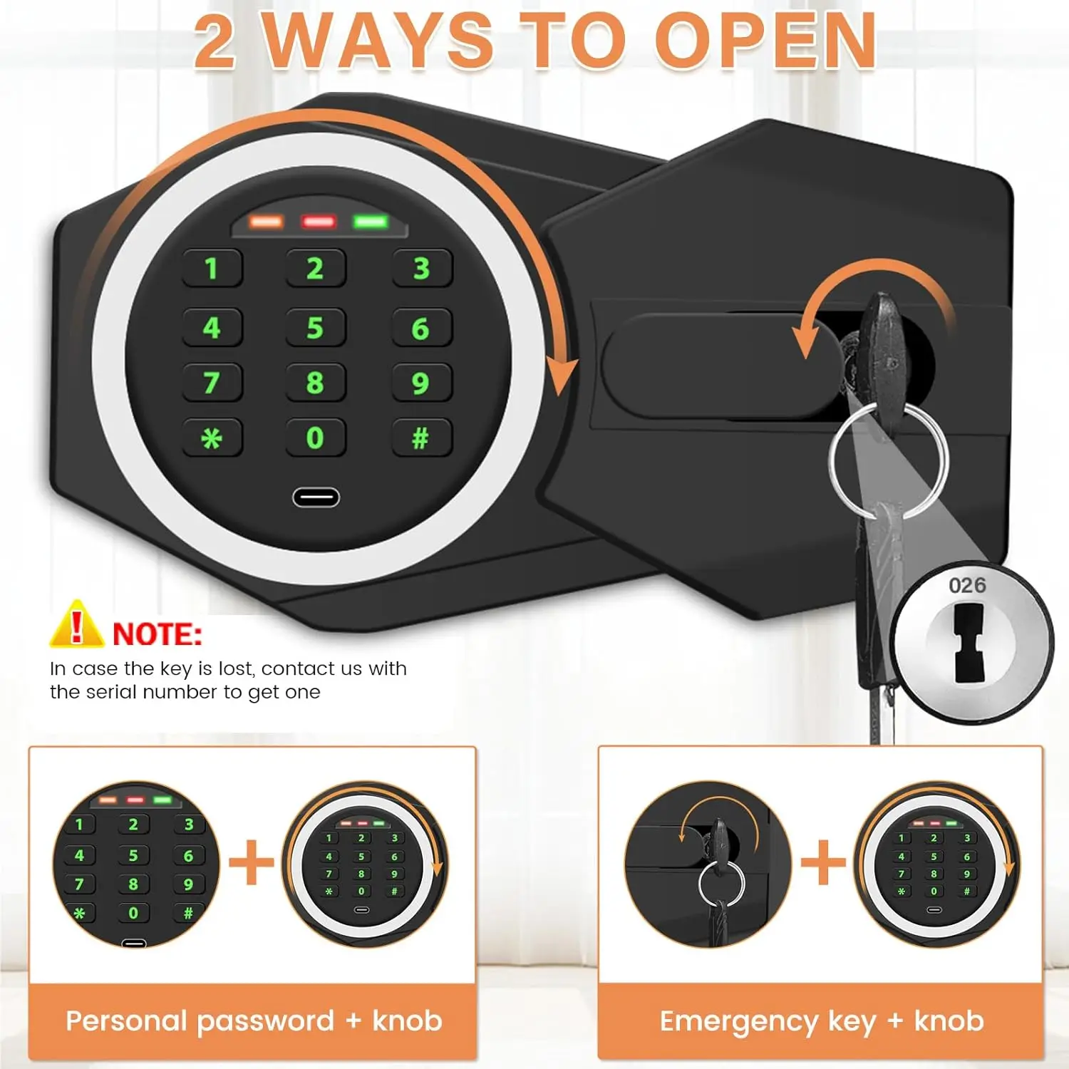 6.1 Cu ft Large Fireproof Drop Safe with Drop Slot, Anti-Theft Drop Safe for Business with Digital Backlit Keypad and Spare Key,