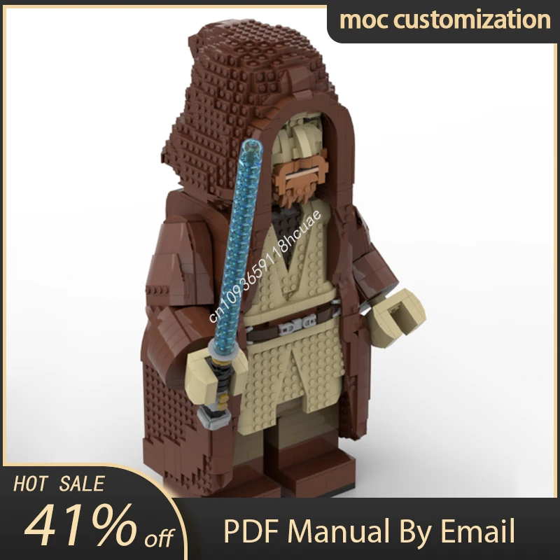 

2784 шт. Moc Star Battle ОбиВан Кеноби Мега Фигурка Шлем Модель Строительные Блоки Кирпичи Diy Креативная Сборка Игрушки Праздничные Подарки