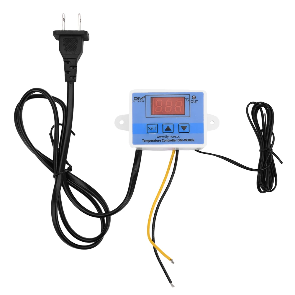 XH-W3002 Controlador De Temperatura, LED Termostato De Controle Digital, Interruptor De Microcomputador, Sensor Termorregulador, AC110V-220V
