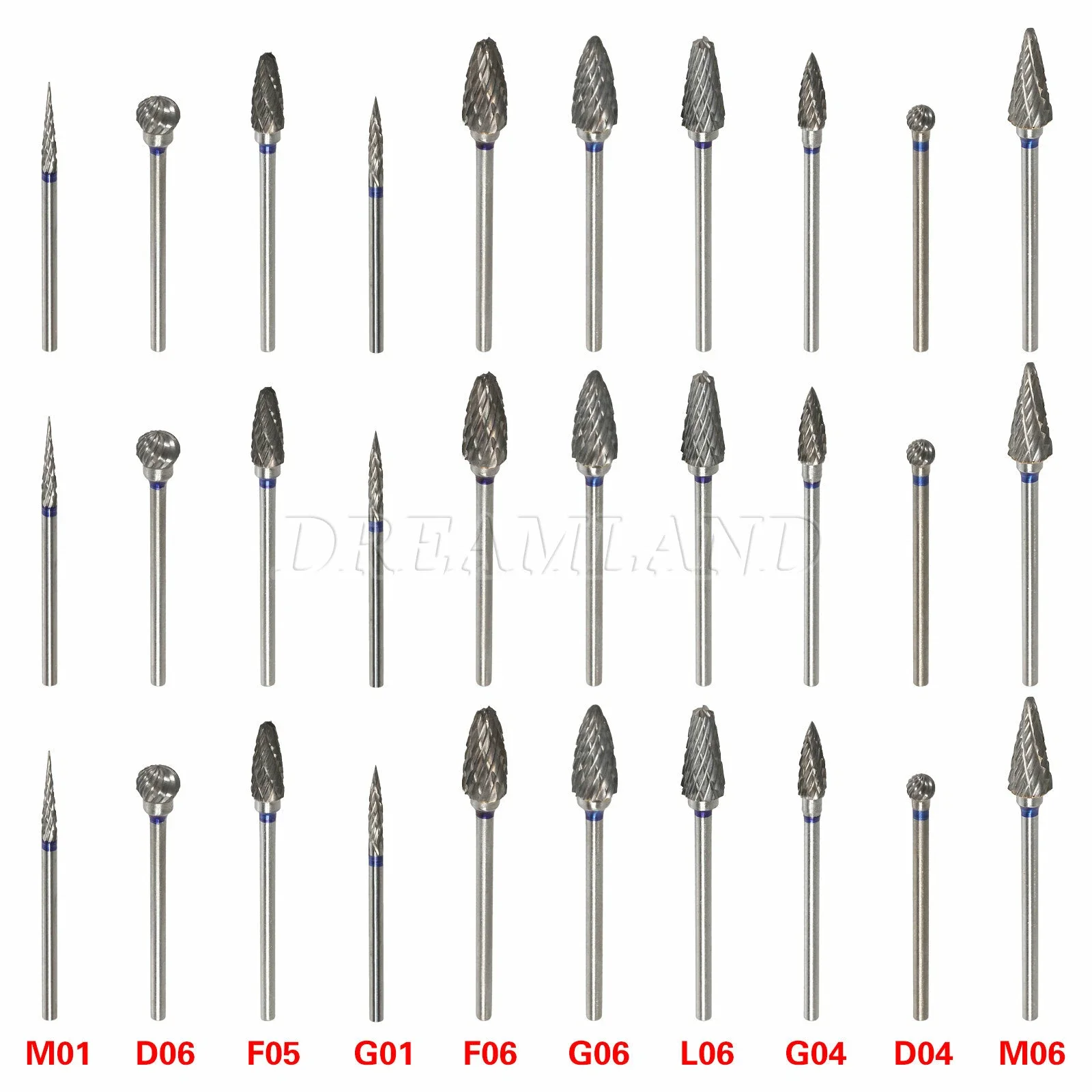 

Dental Lab Polishing Bur Cutting Drills Tungsten Steel Acrylic Carbide HP2.35MM Burs 10 models