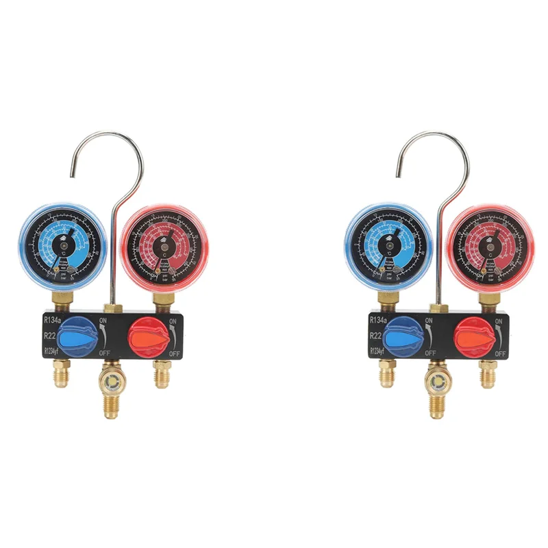

FYBL-2X HS-M01 Refrigerant Diagnose Manifold Gauge G1/4 Condition Manometer Pressure Gauge For R22/R1234yf