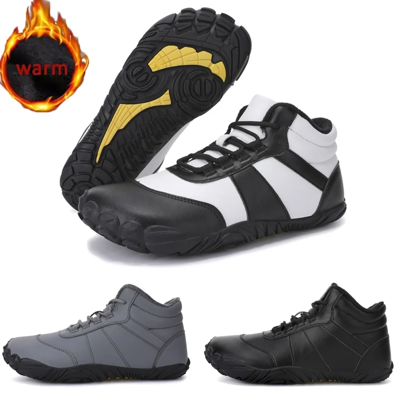 الشتاء للجنسين الثلوج أحذية الرجال الشتاء خمسة أصابع الثلوج الأحذية مقاوم للماء الثلوج القطن الأحذية حافي القدمين المضادة للانزلاق الرحلات حذاء للسير مسافات طويلة #1