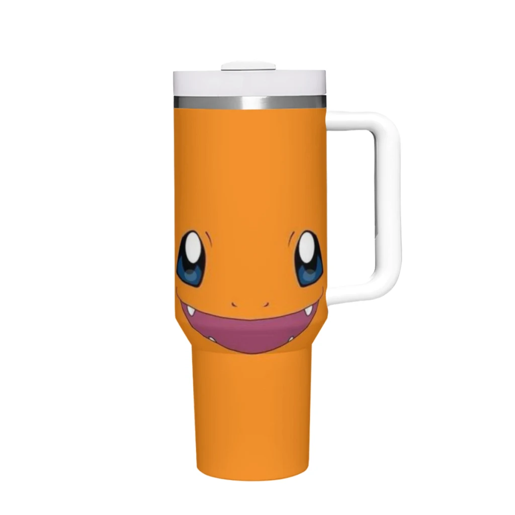 Pokemon 40 oz Tumbler with Handle and Straw Lid Stainless Steel Insulated Tumblers Travel