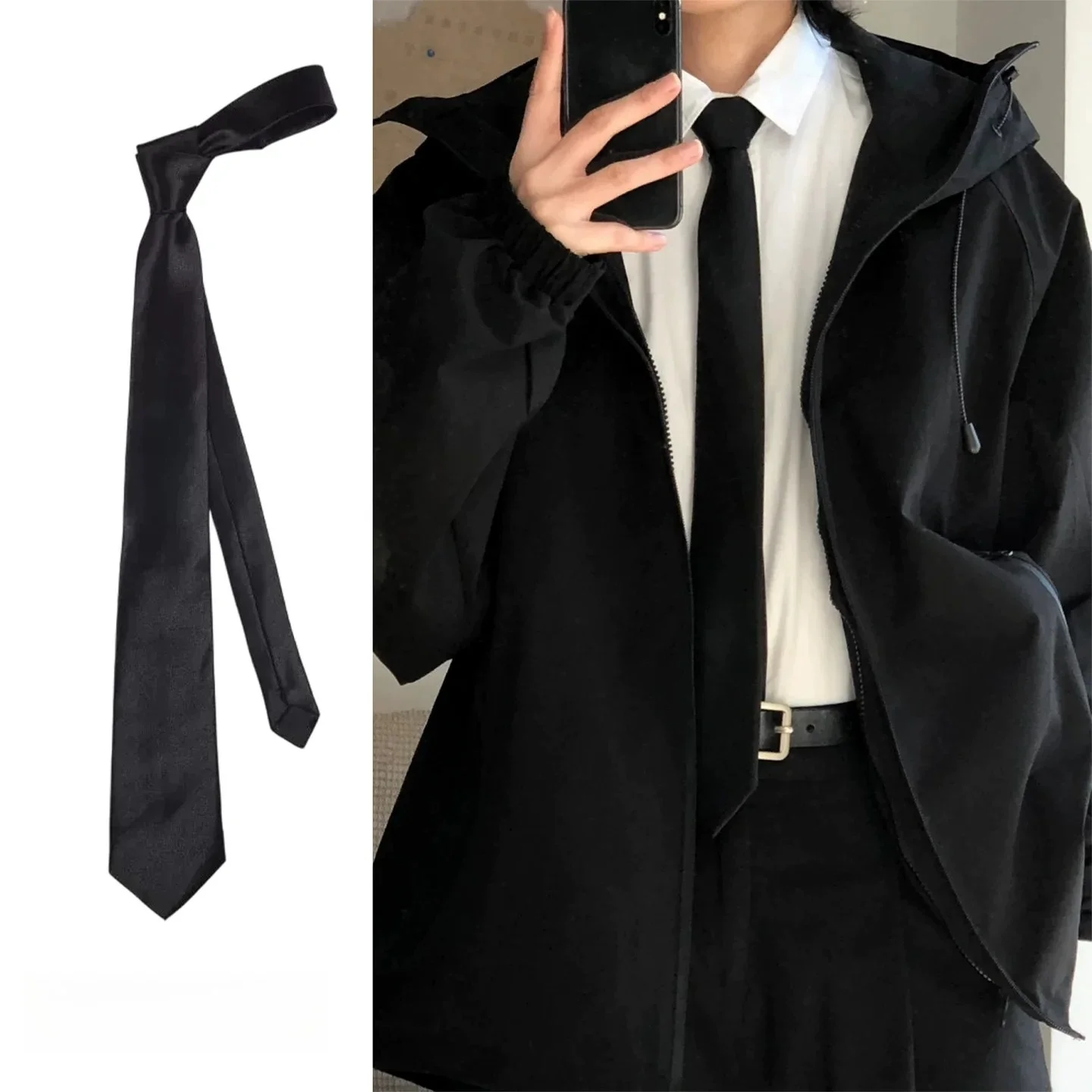cravate-noire-classique-ultra-fine-et-etroite-pour-homme-version-coreenne-haut-de-gamme-sans-nœud-pour-affaires-et-etudiants-tendance-de-luxe-tissee-a-la-main