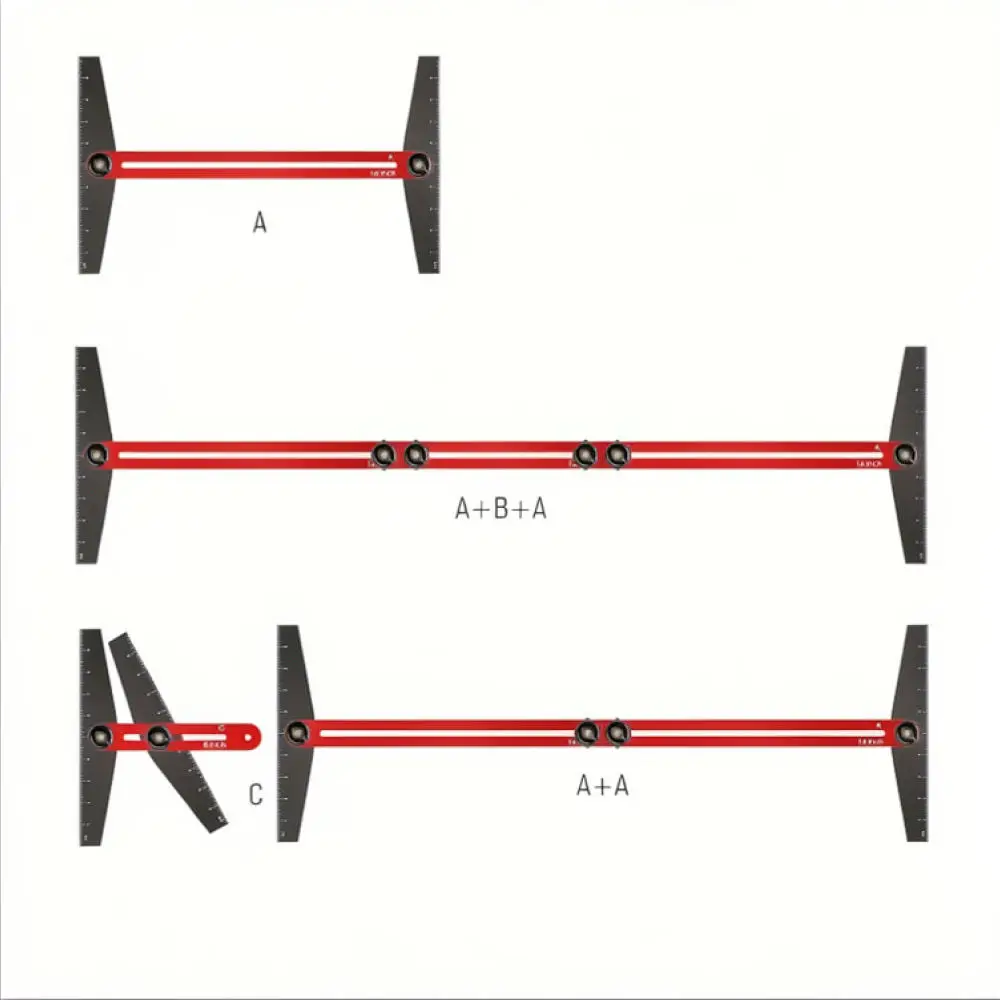 Heavy Duty Aluminum Stair Gauge Tool Adjustable Carpentry Layout Ruler For For Jielin Woodworking Angle Measurement