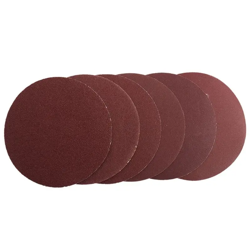 ABJN-120Pcs 5Inch 125Mm Round Sandpaper Disk Sand Sheets Grit 80/100/120/180/240/320 Hook And Loop Sanding Disc