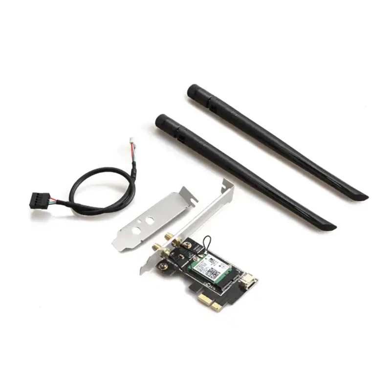 데스크톱 컴퓨터용 랜 카드, 듀얼 주파수 3000Mbps, 게임 적응형 2.4G, 5G PCIE 네트워크 카드, WIFI6 AX200