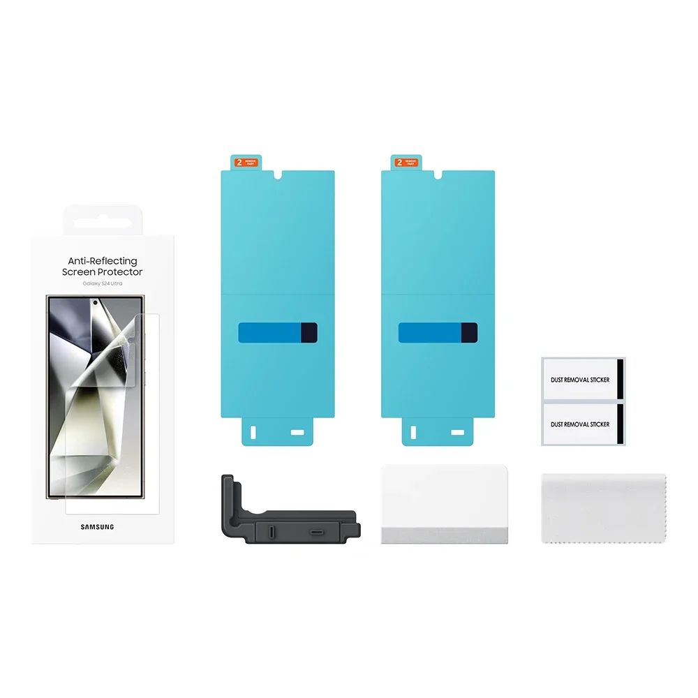 2PCS Original Samsung Anti-Reflective Screen Protector EF-US928 for Galaxy S24 Ultra Smartphone Screen Protector
