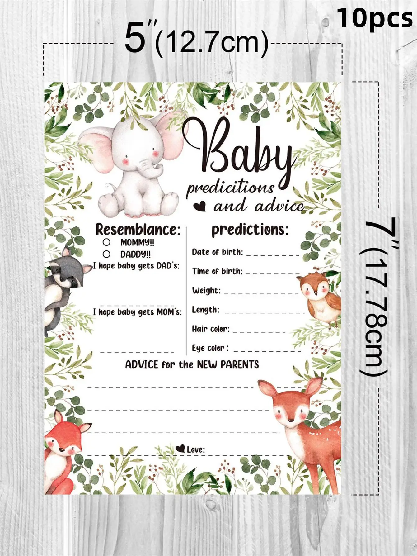 10PCS Baby Prediction And Advice Cards, Baby Trivia, True Or False Baby Shower Game, Baby Word Scramble Baby Shower Game