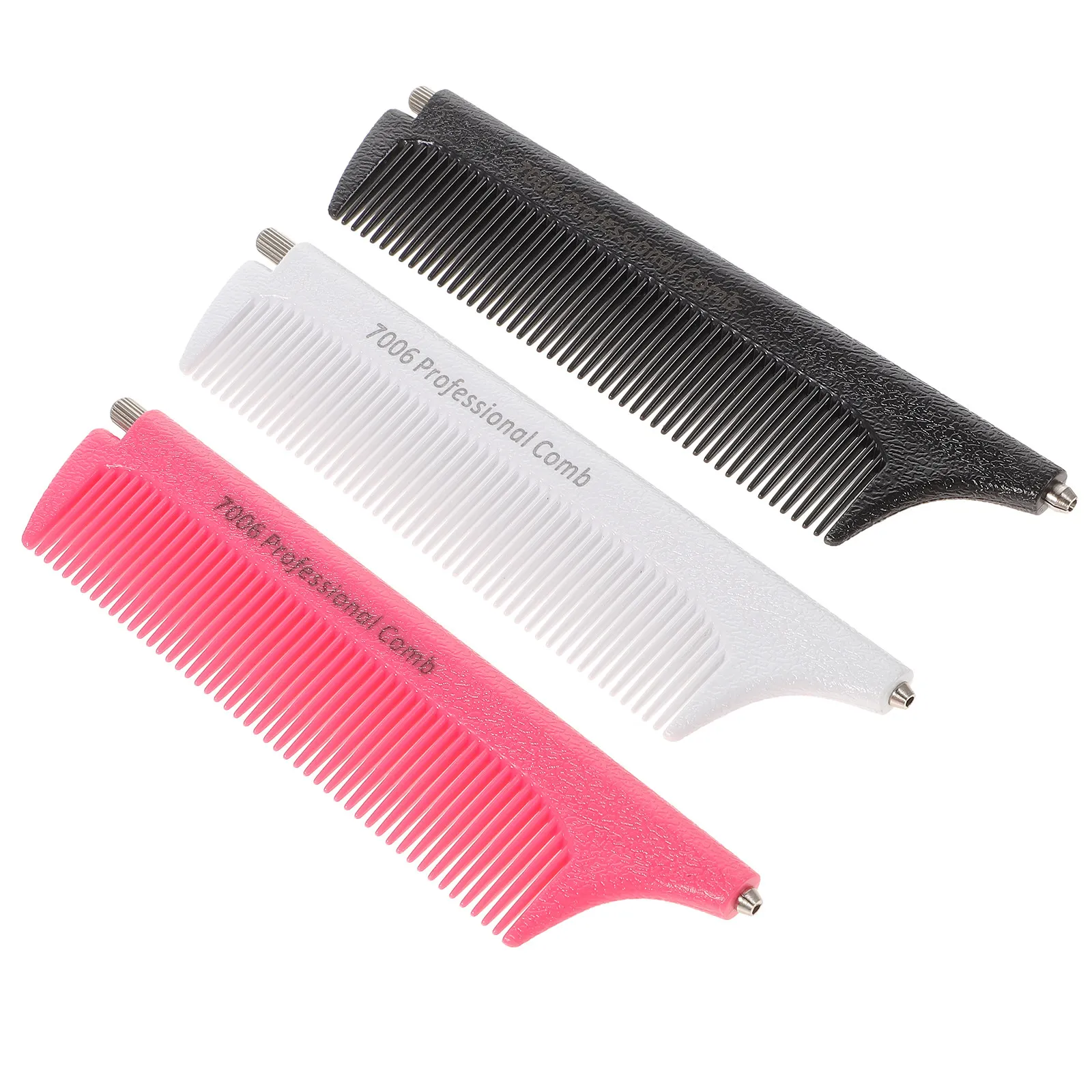3Pcs Steel Pin Tail Combs Stretch Handle Salon Hairdresser Hairdressing Styling Parting Rake Comb Professional Hair Care Tools