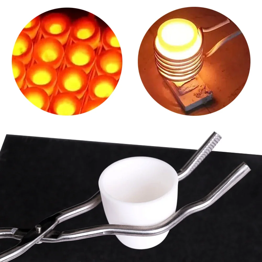 Creuset en alumine, brique réfractaire, nid d'abeille, plaque en céramique, pince à creuset, Kit de moulage de fusion soudé pour la fabrication de bijoux, 1 ensemble